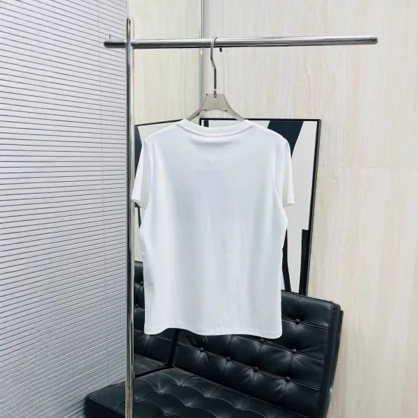 Chanel Lace-Embellished 'Chan' Logo Black T-Shirt - 5