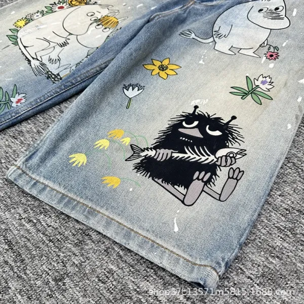 Moomin x Design Denim Shorts Multicolor Jeans - 10
