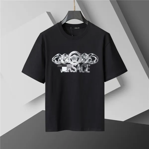 Versace Medusa Chain Logo Black T-Shirt - 1