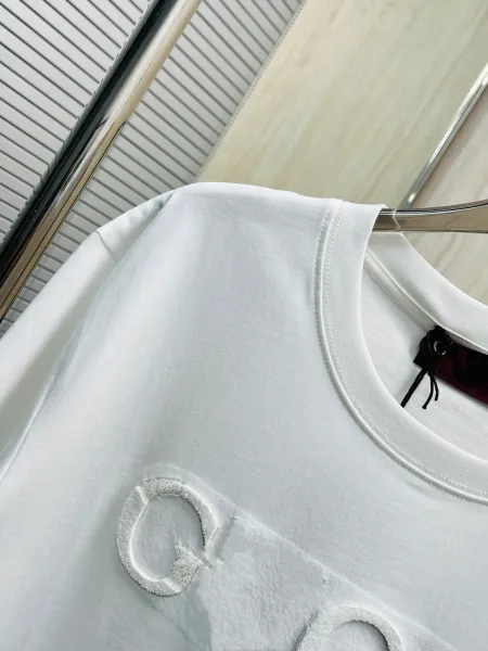 Gucci GG Embroidered White T-Shirt - 8