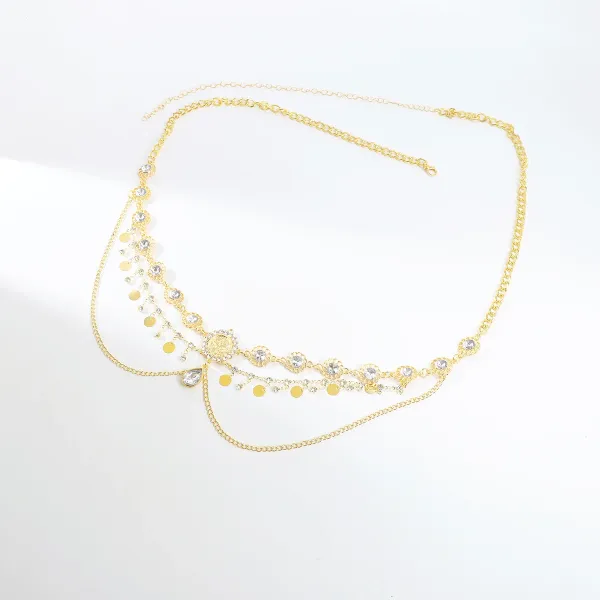 Design Bohemian Layered Coin Charm Waist Chain Gold Accessories.jewelry - 10