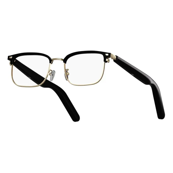 Design Rectangular Half-Rim Optical Glasses Black and Gold Eyewear Optical Glasses - 1