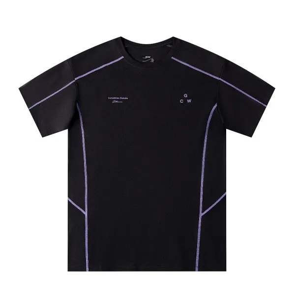GCDS Sometimes Outside Technical T-Shirt Gray - 7