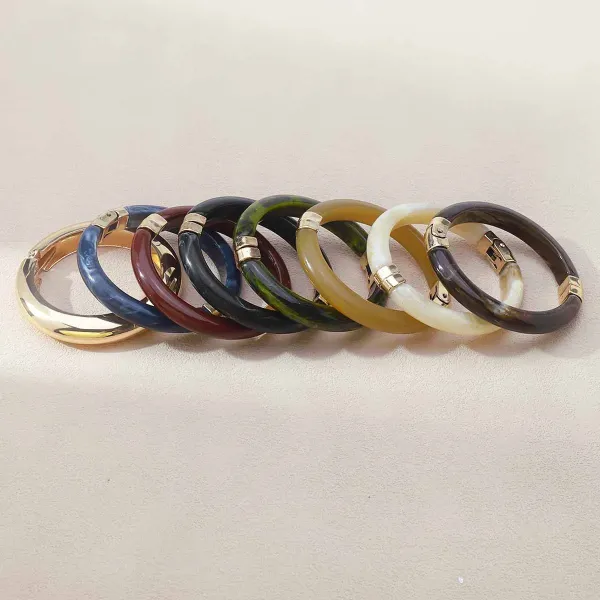 Design Studded Two-Tone Cuff Bracelet Gold Silver Jewelry - 40