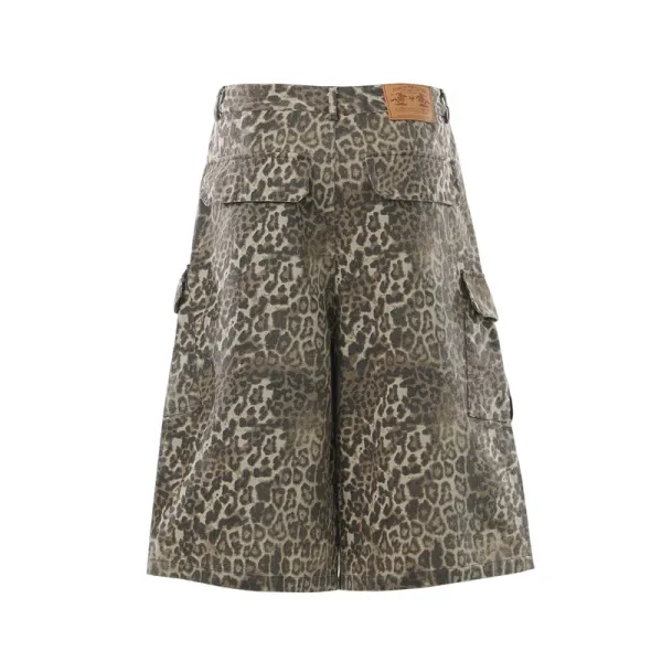 New Balance 990v6 Beige Leopard Cargo Shorts Set - 10