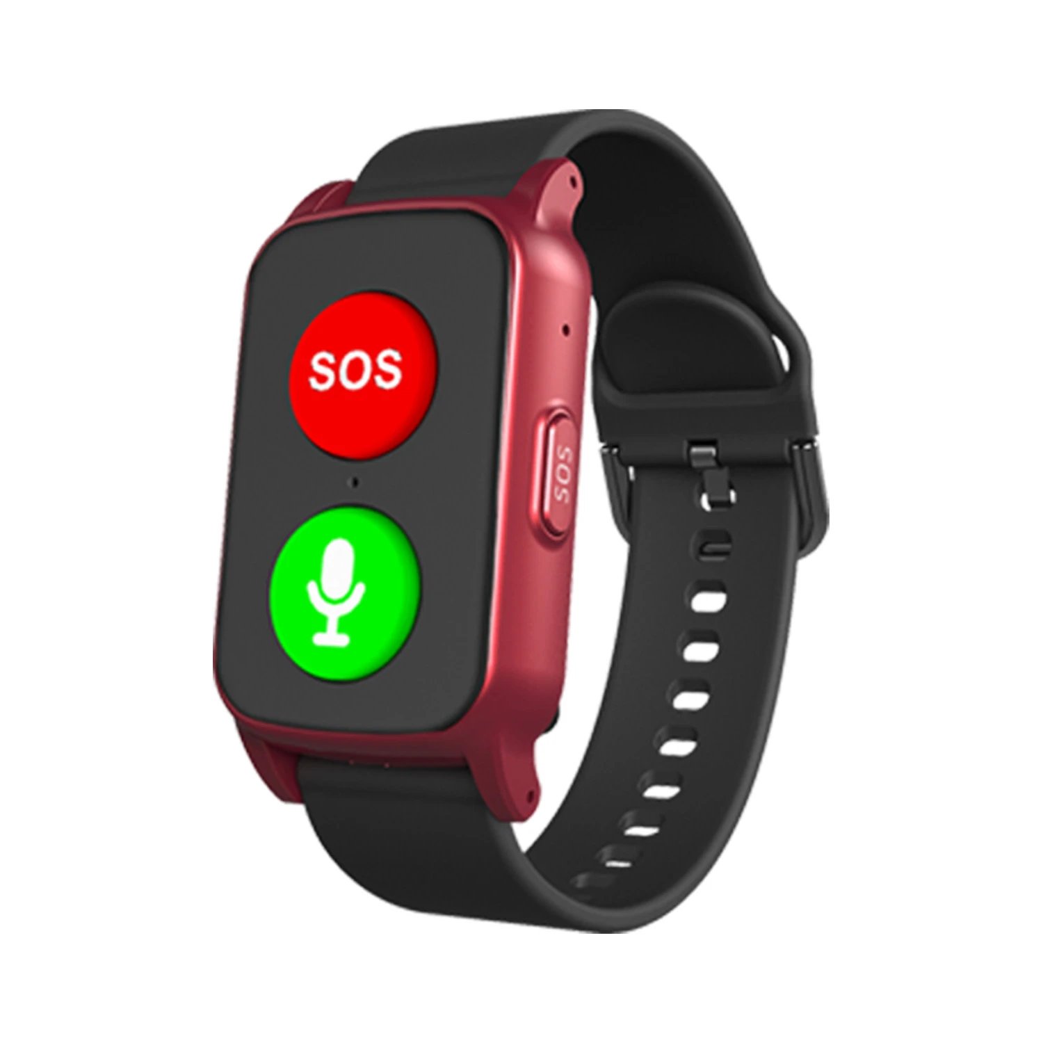 Smart Watch Black SOS Emergency GPS Tracker for Elderly