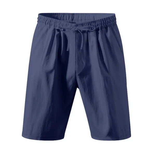 Design Drawstring Waist Shorts White - 54