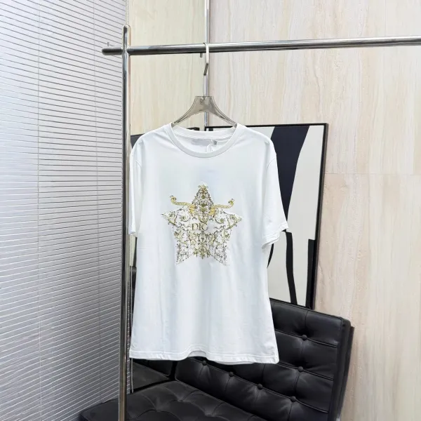 Dior Star Embroidered Black T-Shirt - 3
