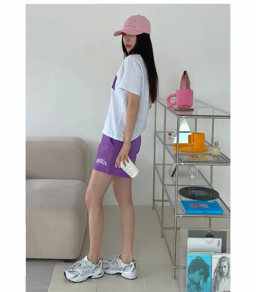 Design Brooklyn EST 1997 Arch Logo T-Shirt and Shorts Set Orange Sets - 10