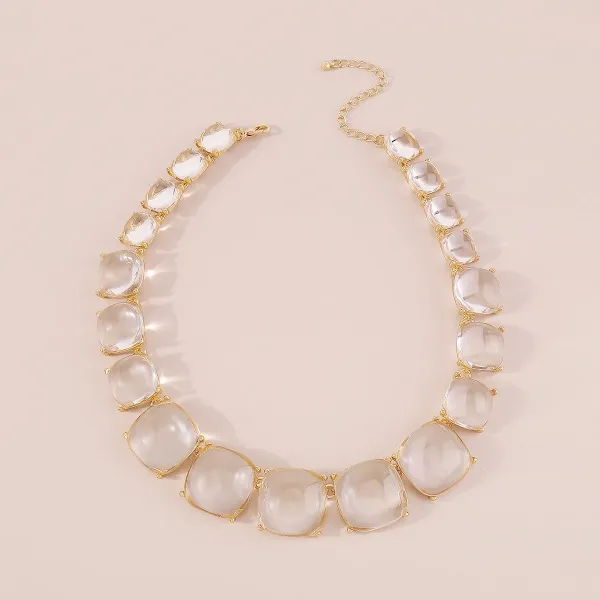 Design Abstract Two-Tone Choker Necklace Jewelry - 29