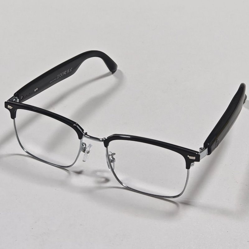 Rectangular Half-Rim Optical Glasses Black and Gold Eyewear