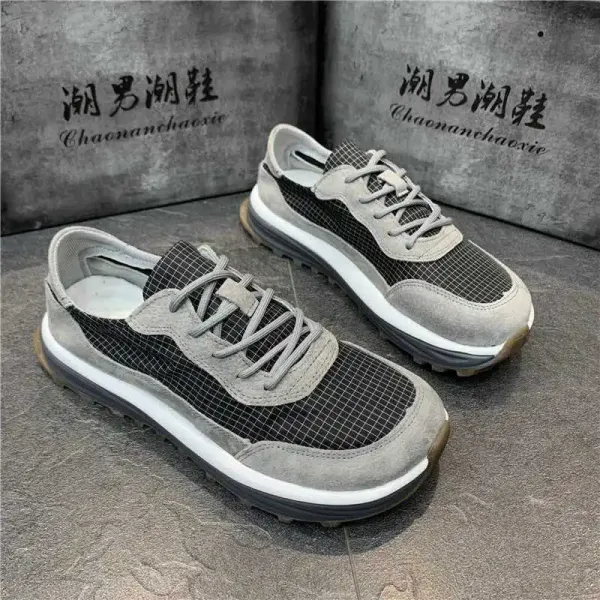 Design Chaonanchaoxie Grid Mesh Sneakers Gray Sneakers - 4