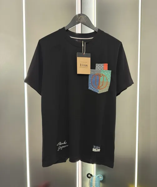 Evisu Craft With Pride Graphic Pocket T-Shirt Black - 41