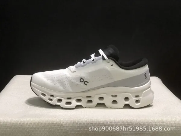 On Running Cloudmonster Gray / White Running Shoes - 11