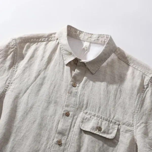 Design Short-Sleeve Button-Up Shirt White - 20