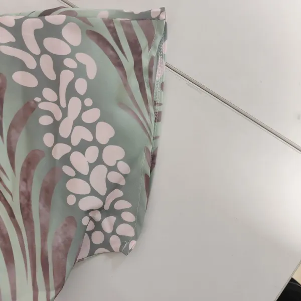 Design Wrap Dress with Abstract Print Green Multicolor Dress - 11