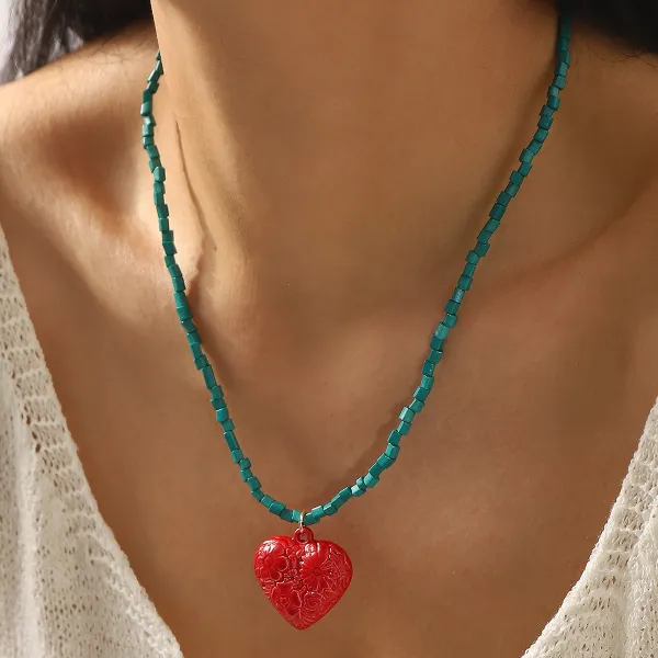 Design Charm Necklace Multicolor Seafood & Shell Pendant Necklace Jewelry - 21