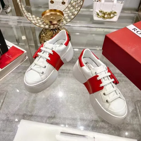 Hogan H222 Platform Sneakers White and Lilac Chunky Sneakers - 25