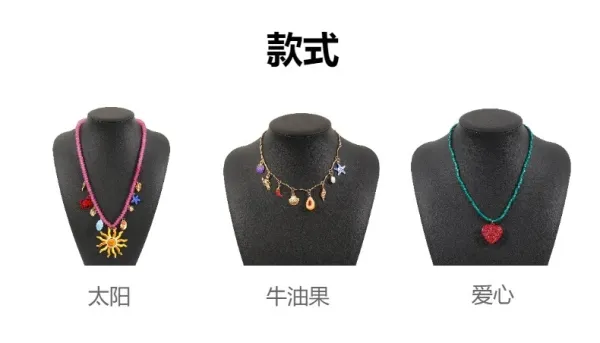 Design Charm Necklace Multicolor Seafood & Shell Pendant Necklace Jewelry - 36