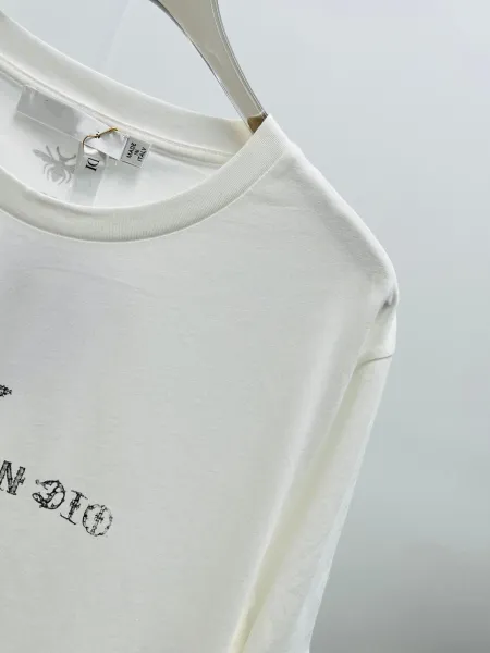 Dior Christia Dior Embroidered Star White T-Shirt - 11