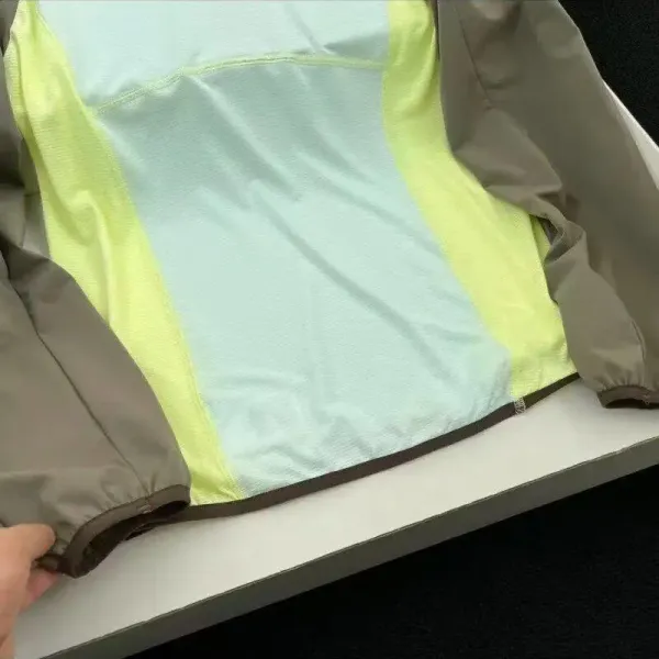 Design Color-Block Hooded Windbreaker Multicolor Outerwear - 18
