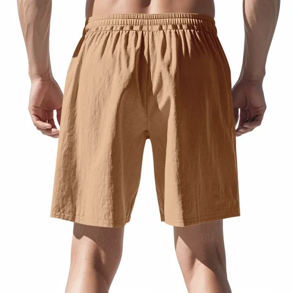 Design Drawstring Waist Shorts White - 27