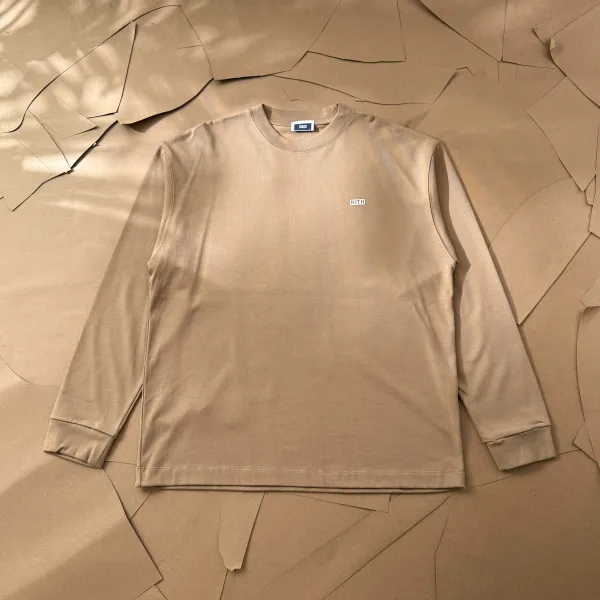 Kith Logo Long Sleeve T-Shirt Beige - 1