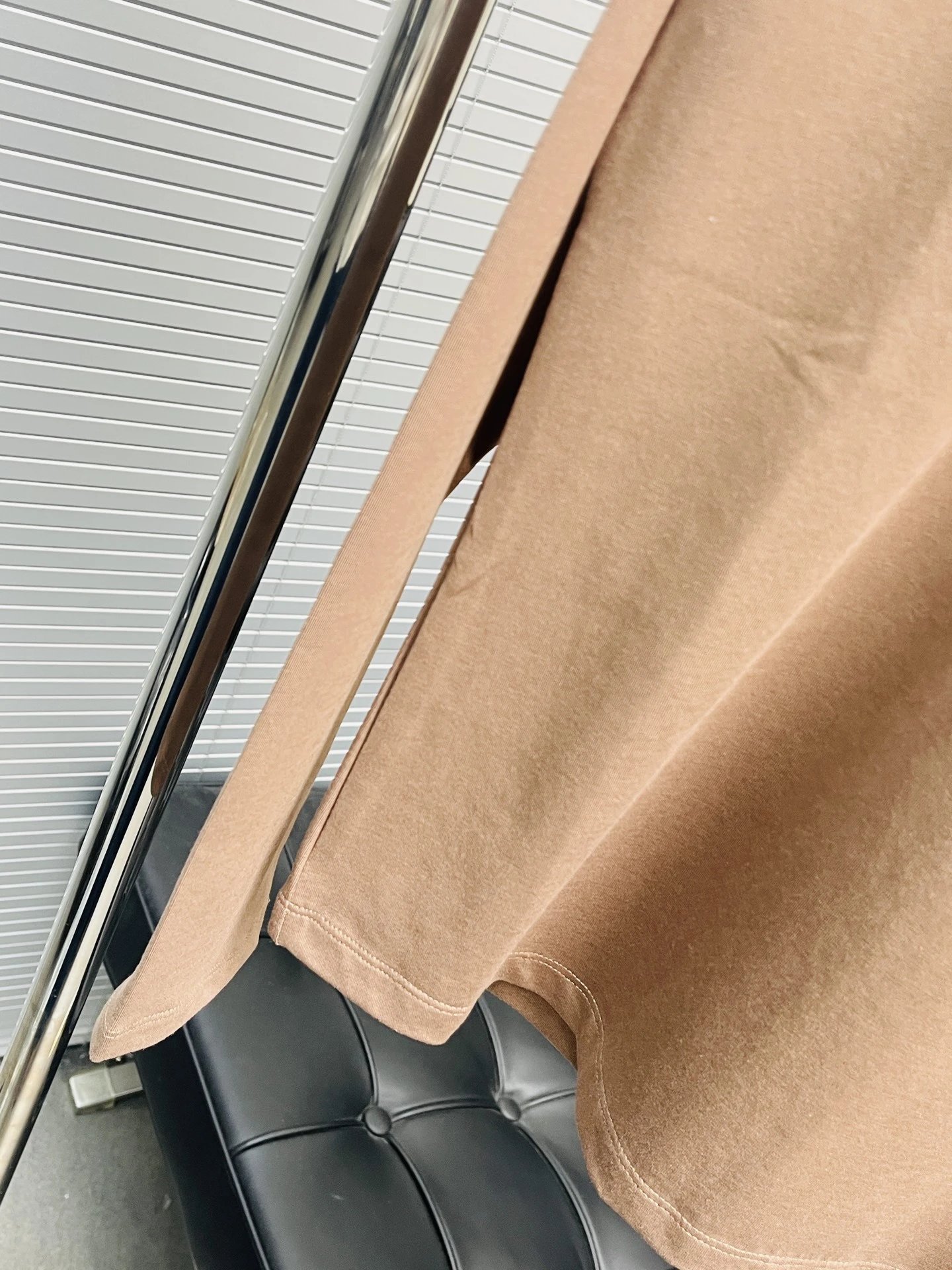 Design Long Sleeve Crewneck Top in Mauve Beige T-Shirts - 13