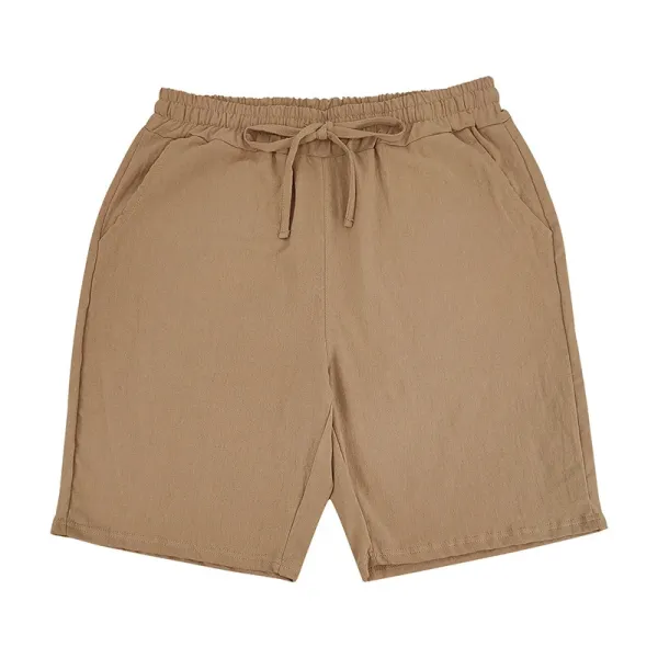 Design Drawstring Waist Shorts White - 28