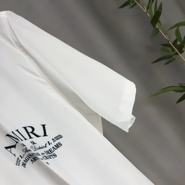 Amiri Logo-Print Short-Sleeve Shirt and Drawstring Shorts Set White - 13