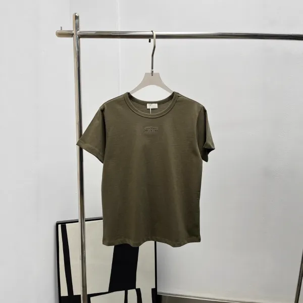 Design Minimalist Embroidered Logo Black T-Shirt Tops.t Shirts - 6