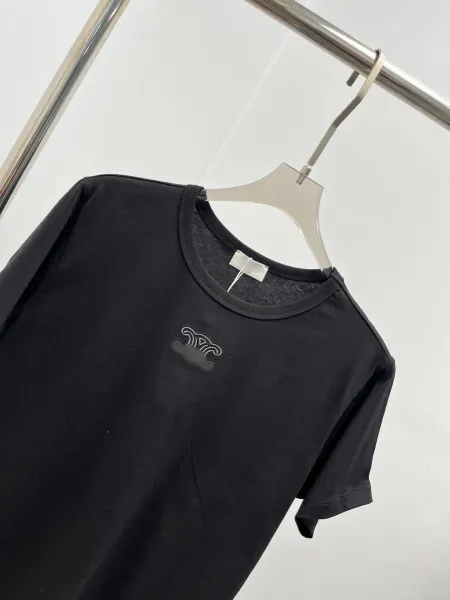 Design Minimalist Embroidered Logo Black T-Shirt Tops.t Shirts - 14