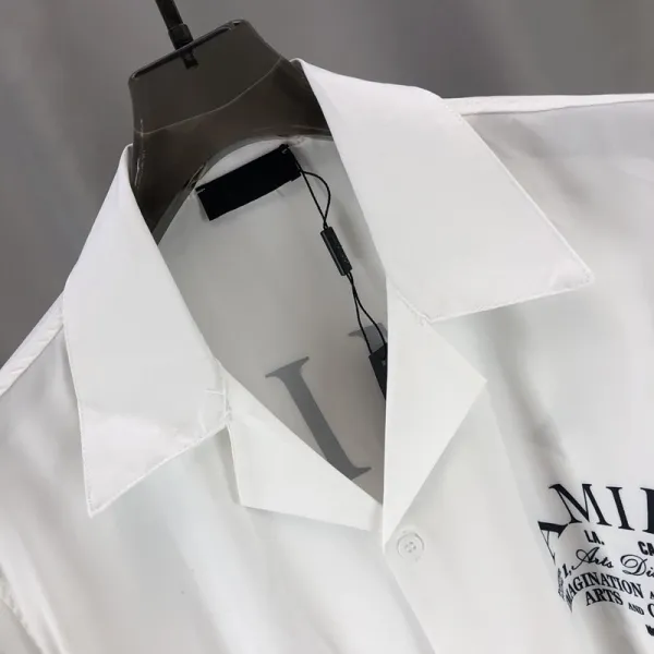 Amiri Logo-Print Short-Sleeve Shirt and Drawstring Shorts Set White - 12