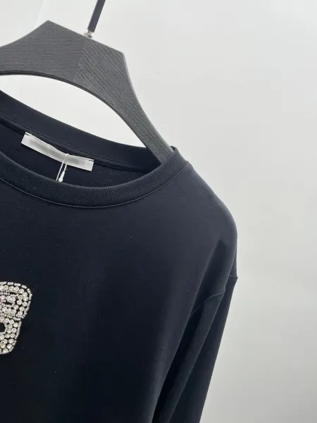 Alexander Wang Wa9 Embellished Black Long-Sleeve T-Shirt - 9
