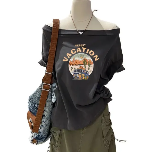 Design Off-Shoulder Draped Top Gray with Olive Cargo Pants - 12
