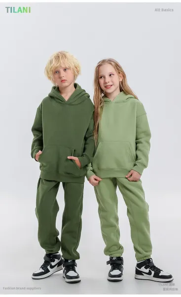 Design Oversized Hoodie and Sweatpants Set Sage Green Casual Set - 34