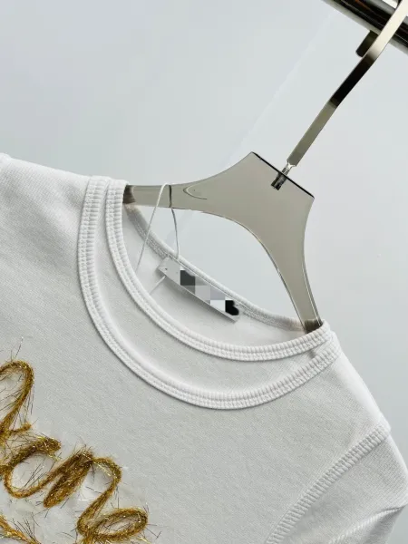 Acne Studios Gold Thread Embroidered White Long-Sleeve Top - 10