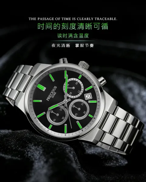 Design Precious Duke Chronograph Silver Stainless Steel Watch Watches - 7