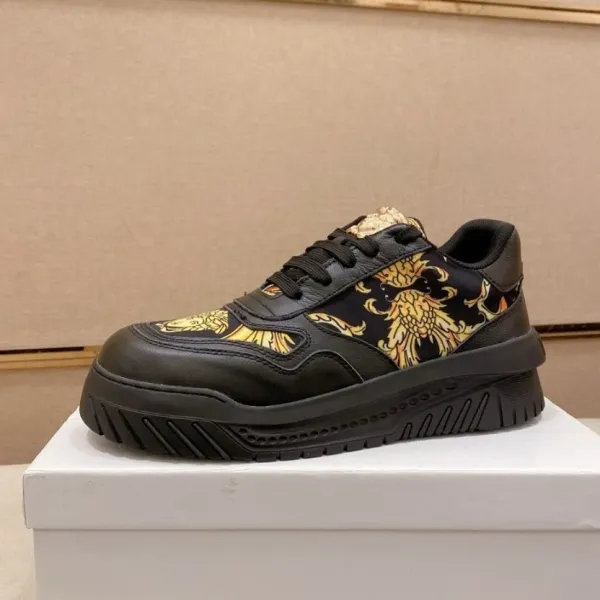 Versace Medusa Baroque Print Black Chunky Sneakers - 1