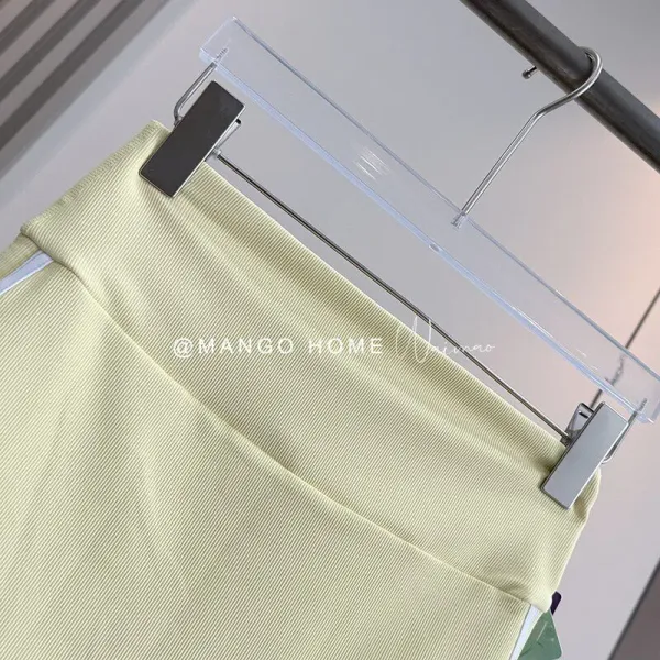 Design Mango Home Ribbed Tie-Side Shorts Light Gray Shorts - 21