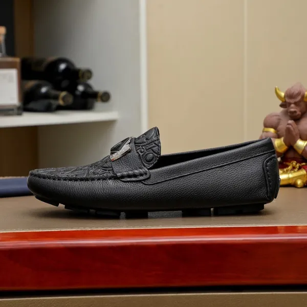 Dior Oblique Embossed Loafer Black Leather Loafers - 2