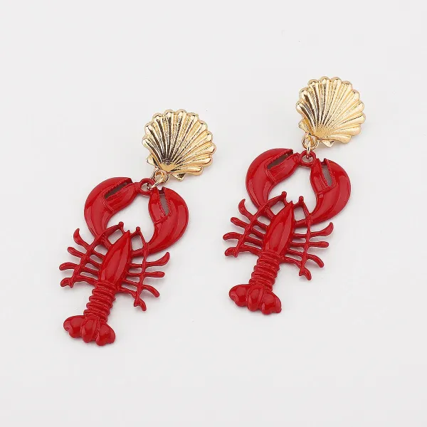 Design Fish Charm Drop Earrings Gold Silver Multicolor Jewelry - 30
