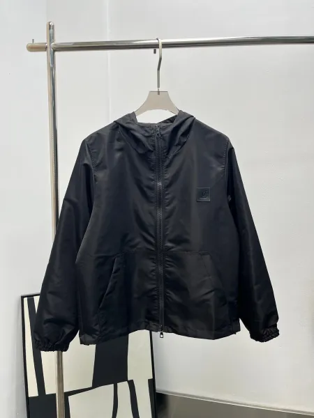 Design Windbreaker Jacket Black Outerwear - 1