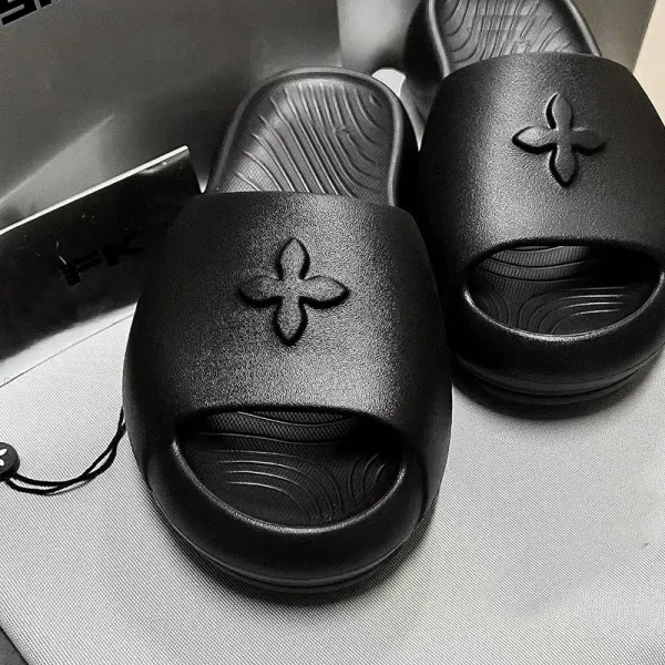 Louis Vuitton Monogram Slide Black Slippers - 4