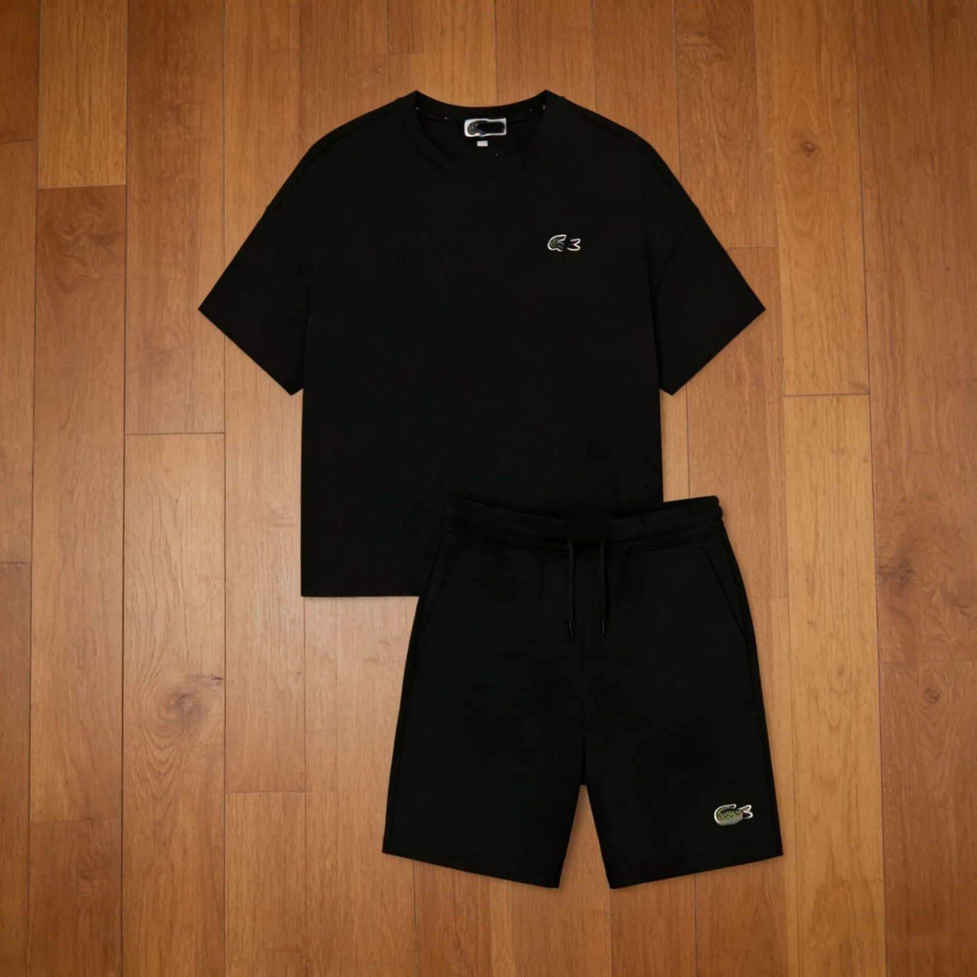 Lacoste Classic Croc Logo White T-Shirt and Shorts Set - 5