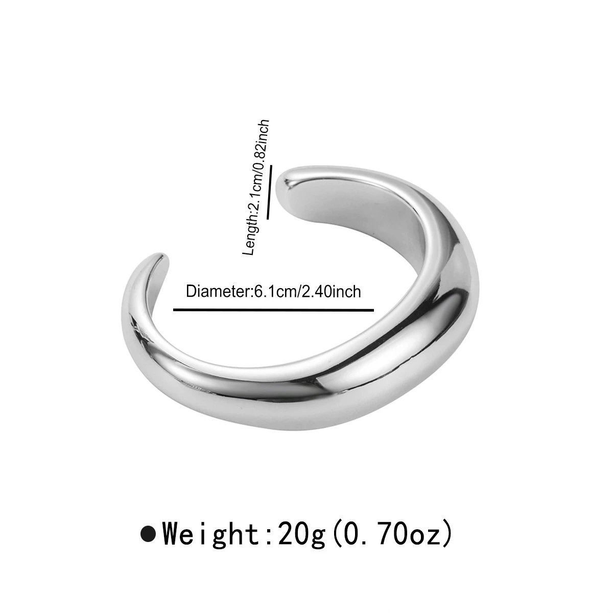 B3464 Polished White Gold