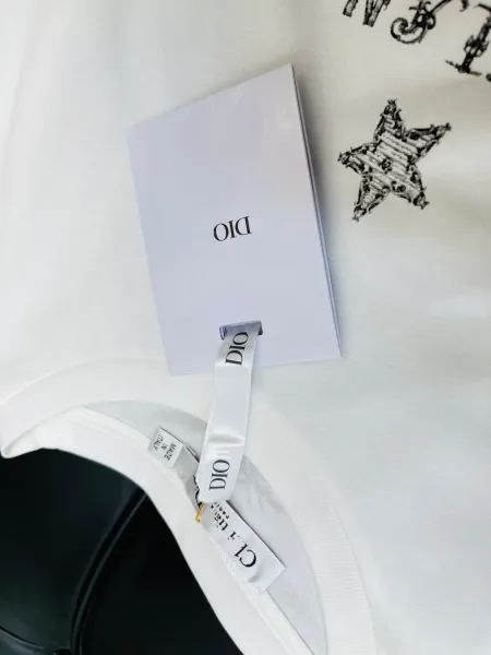 Dior Christia Dior Embroidered Star White T-Shirt - 14