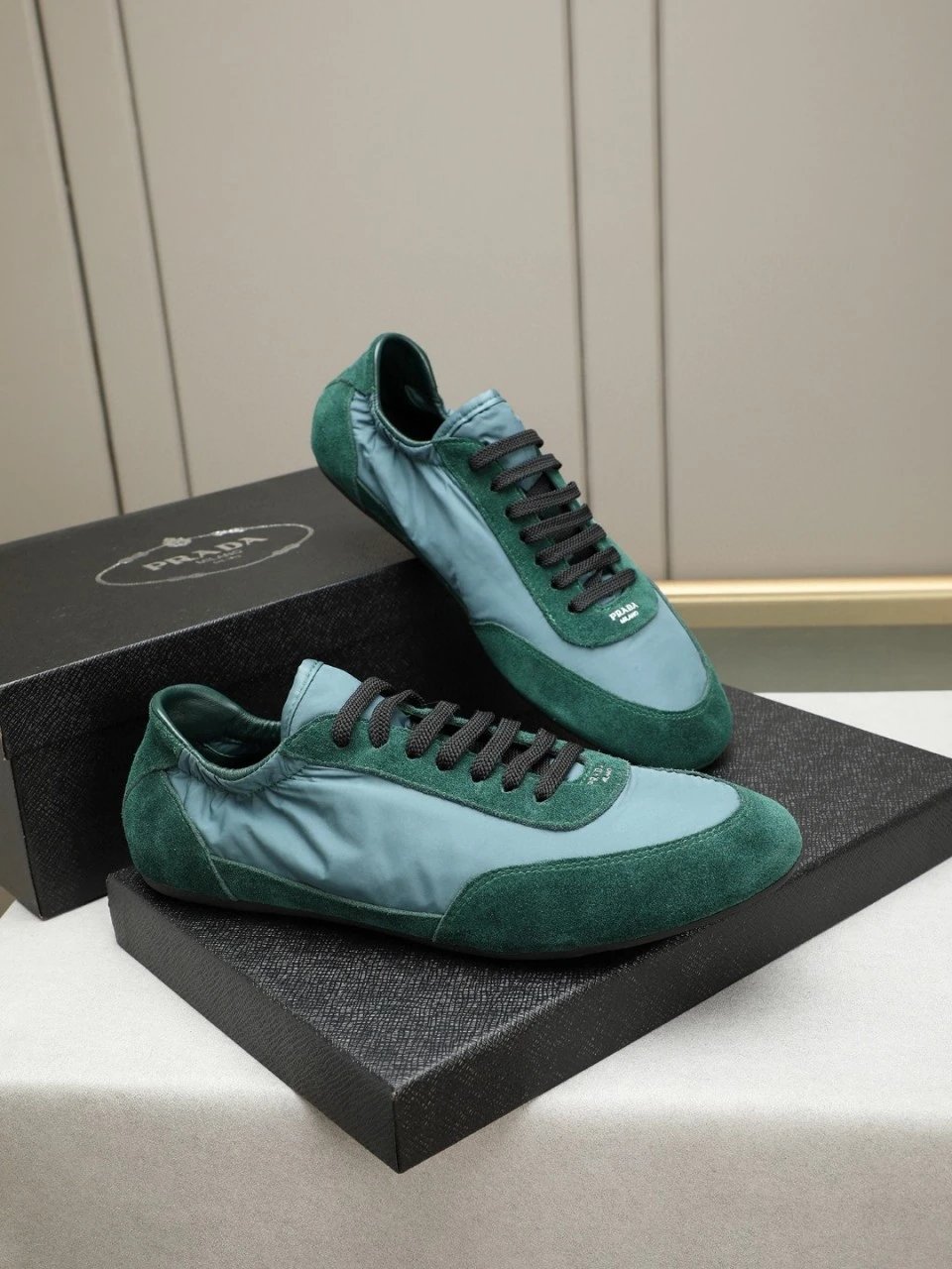 Prada Re-Nylon Sneakers Pink and Black - 16