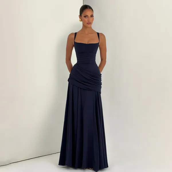 Design Ruched Strapless Gown Black Formal Dress - 13