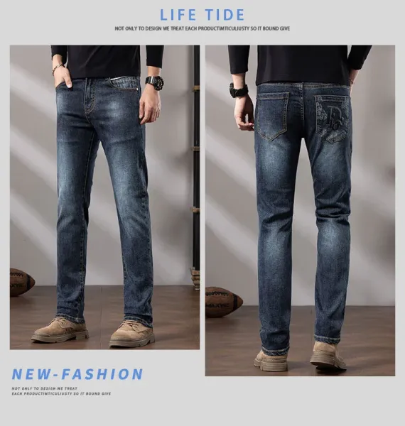 Dior Oblique Print Denim Jeans Blue - 10